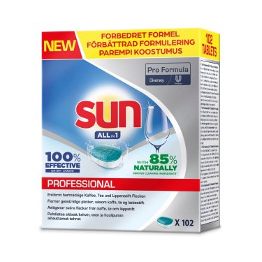 Sun All-in-1 Professional opvasketabs - 102 stk.