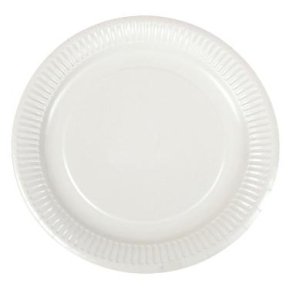 Paptallerken 23 cm, Lamineret, 50 stk/pk.