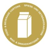 Piktogram MAD & DRIKKEKARTON - Rund - 3 sprog