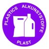Piktogram PLAST - Rund - 3 sprog