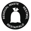 Piktogram RESTAFFALD - Rund - 3 sprog
