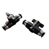 Reguleringsventil til 8 mm slange - sort - on/off