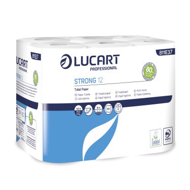 Lucart Toiletpapir L18m 2-lag Nyfiber Hvid, 96 rl. 