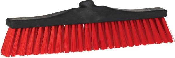 Vikan Flisekost r�d/sort medium 44 cm