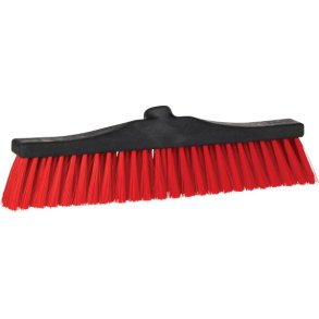 Vikan Flisekost r�d/sort medium 44 cm