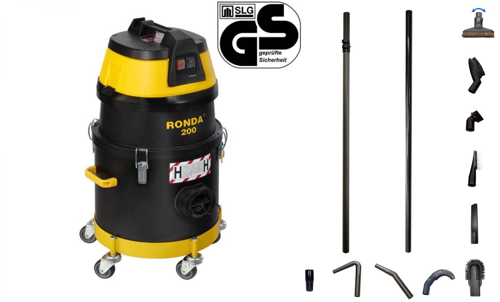 Ronda 200H inkl. easy clean 5,6m teleskopr�r og 5 stk. sikkerhedsposer