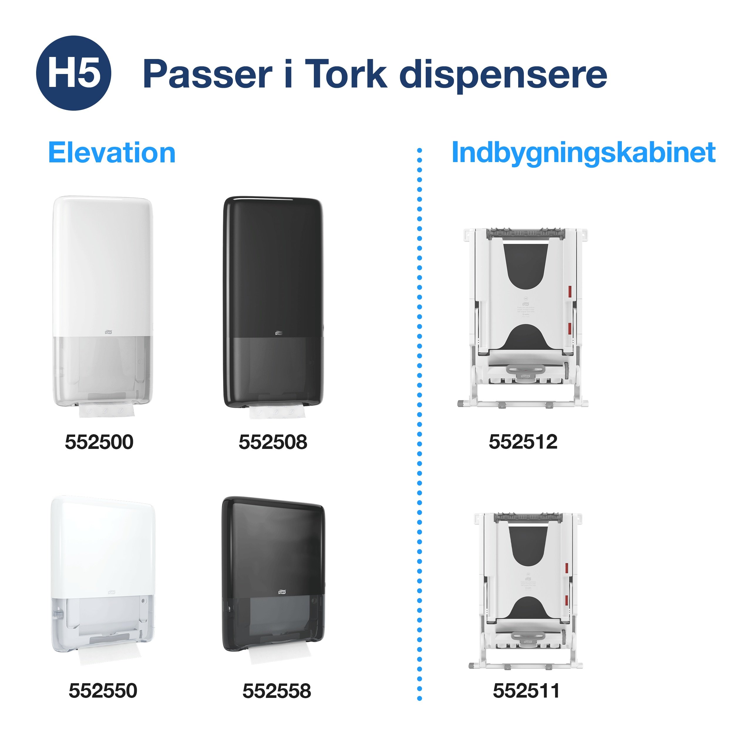 Tork PeakServe Continuous Hndkldeark, H5, 1 lags, hvid (12 x 410 ark) - 100585