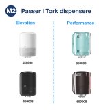 Tork Aftrringspapir Standard, M2 Centerfeed rulle, hvid (6 ruller) - 100134