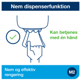Tork dispenser hndklderulle, M2 midi, Hvid plast - 559000