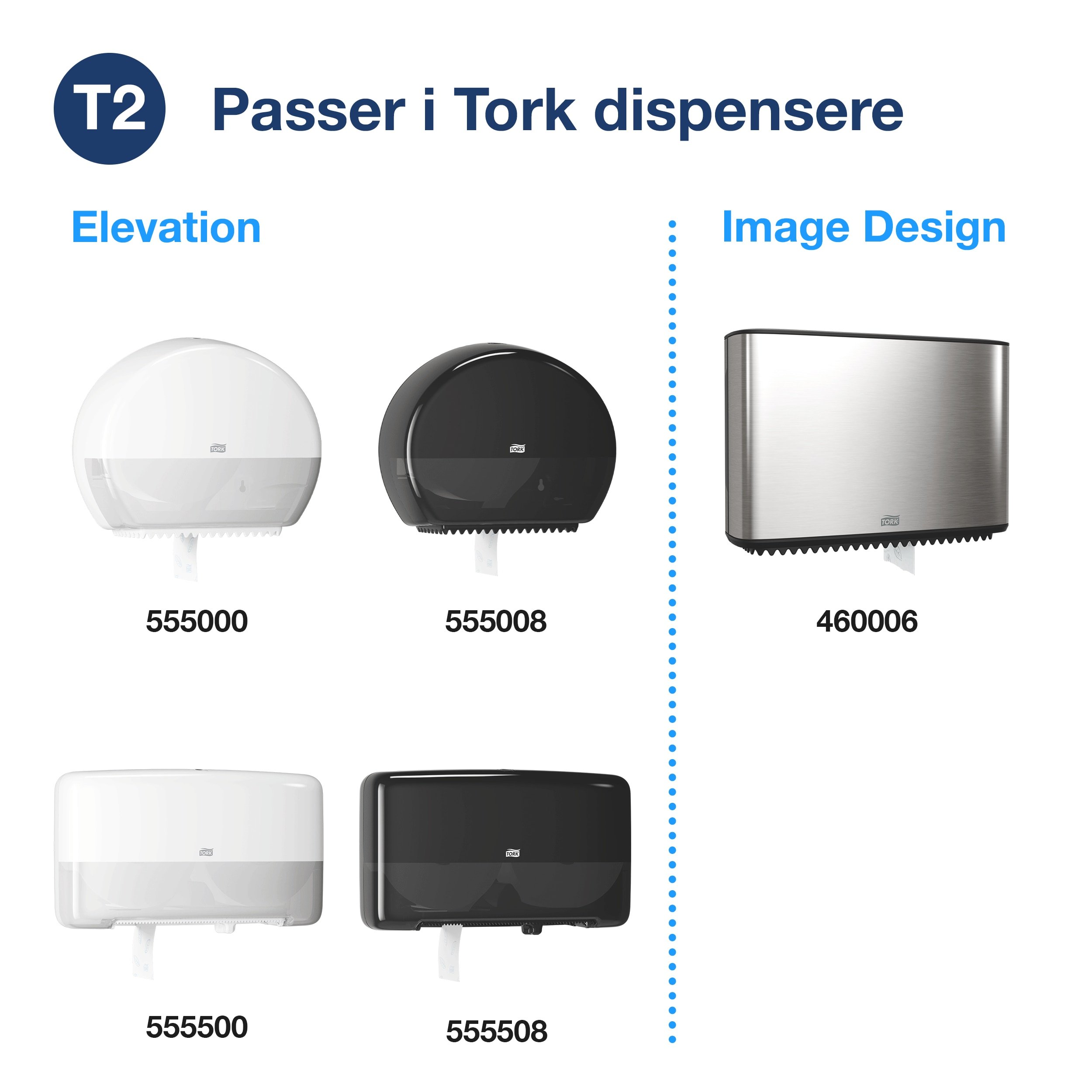 Tork Toiletpapir T2, Jumbo Mini, 12 ruller - 120280
