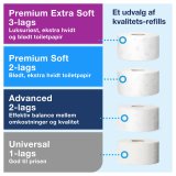 Tork dispenser, til jumbo mini toiletruller, T2, Hvid plast - 555000