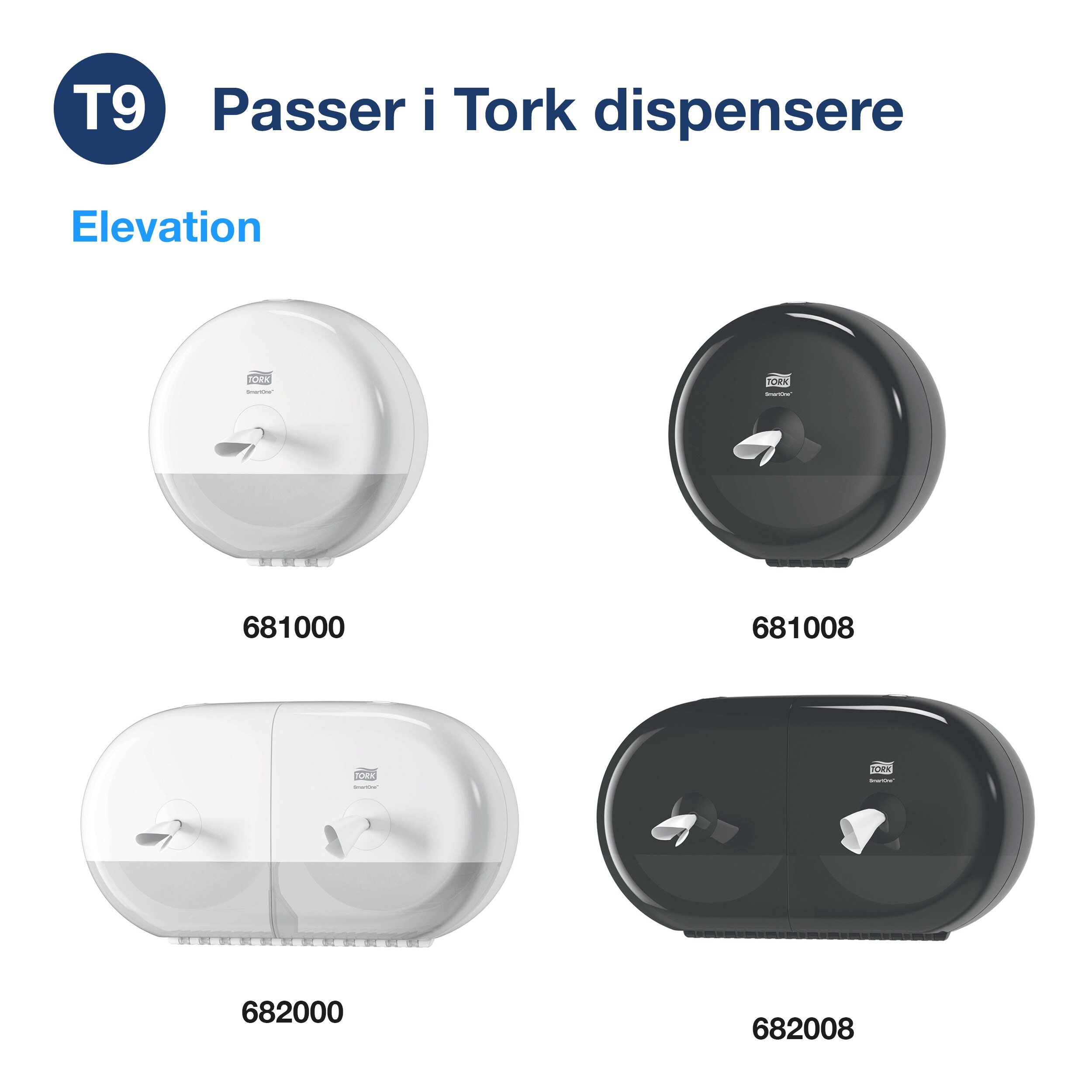 Tork Toiletpapir T9 Smart One,  (12 ruller) 472193