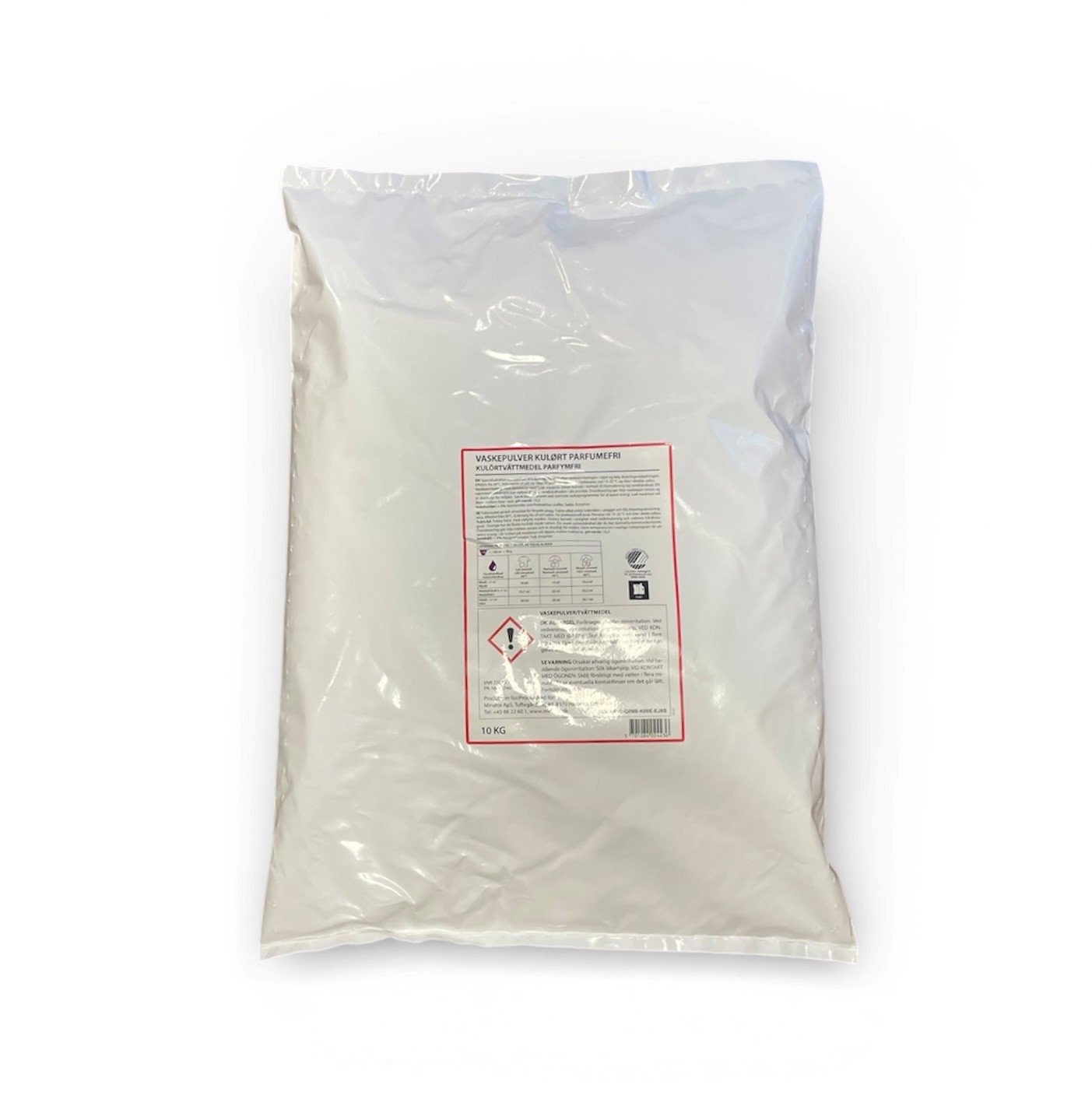 Total Rent Vaskepulver, parfumefri - 10 Kg. Svanem�rket