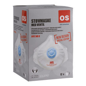Stvmaske FFP2 med ventil, 12 stk.