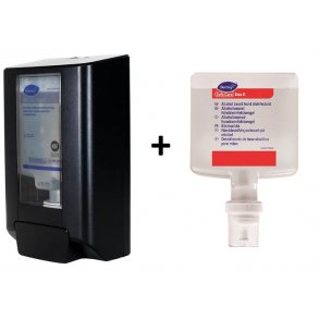 Tilbud - Diversey IntelliCare Dispenser, Manuel, Sort inkl. 4 x 1,3 L Desinfektionsmiddel