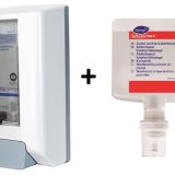 Tilbud - Diversey IntelliCare Dispenser, Manuel, Hvid inkl. 4 x 1,3 L Desinfektionsmiddel
